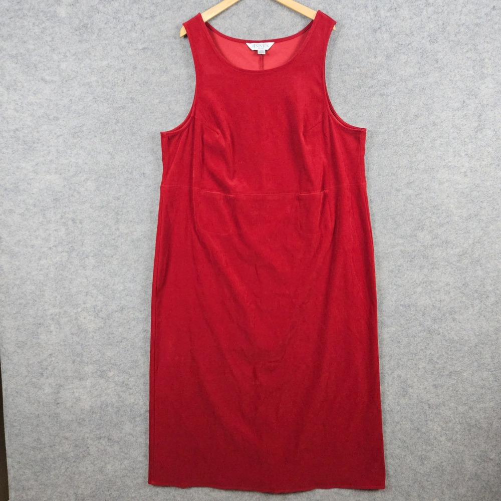 Casual Corner Annex Women's Red Sleeveless Maxi Dress Size 16W Polyester Spandex